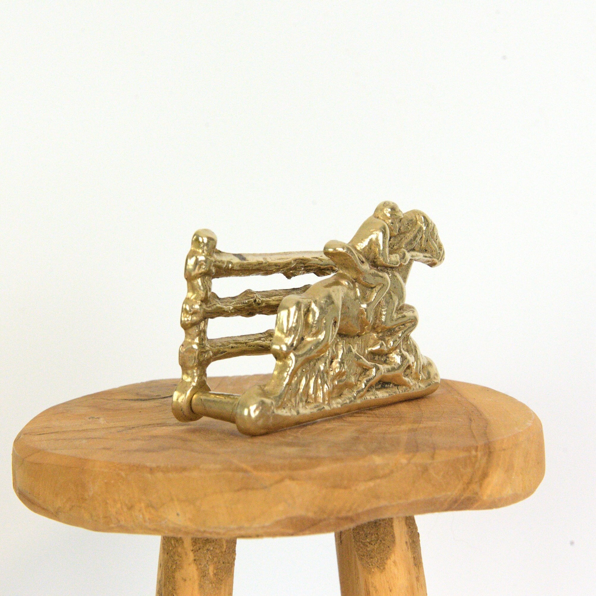 Brass - Equestrian - Napkin holder -  Letter holder - Vintage