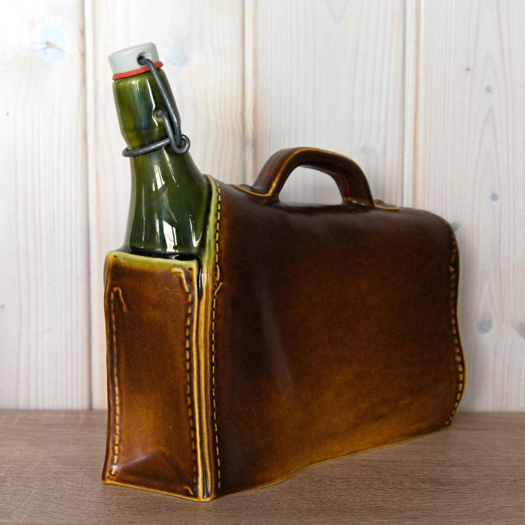Vintage Gerz Ceramic Beer Jug, Bag Shape, West Germany Barware