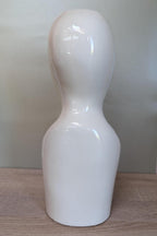 White Woman Bust Vase Planter Italian 1970s