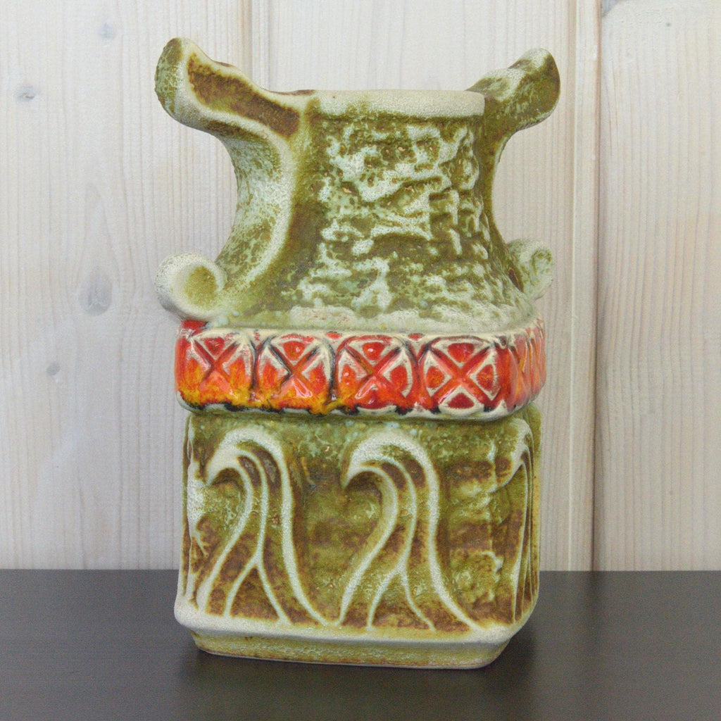 1960s Bay Fat Lava Vase Viking 79 17 West Germany Vintage Ceramic