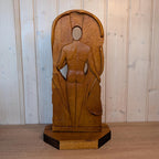 Hand-Carved Wood Sculpture | The Fall of Man, Adam & Eve Rotating Art