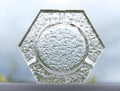 Heavy vintage glass hexagon ashtray