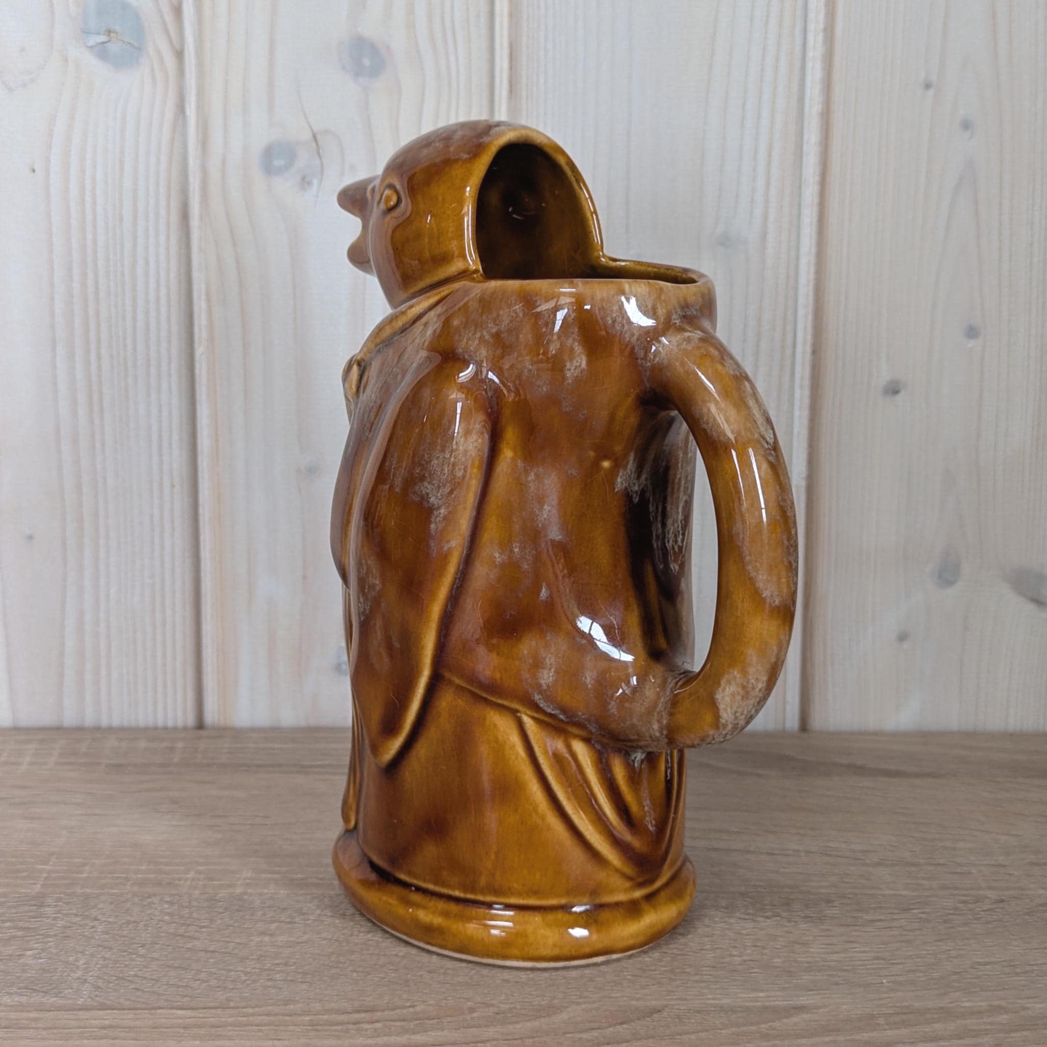 1950s Raven Jug: Colonial Loza Argentina Ceramic Pitcher