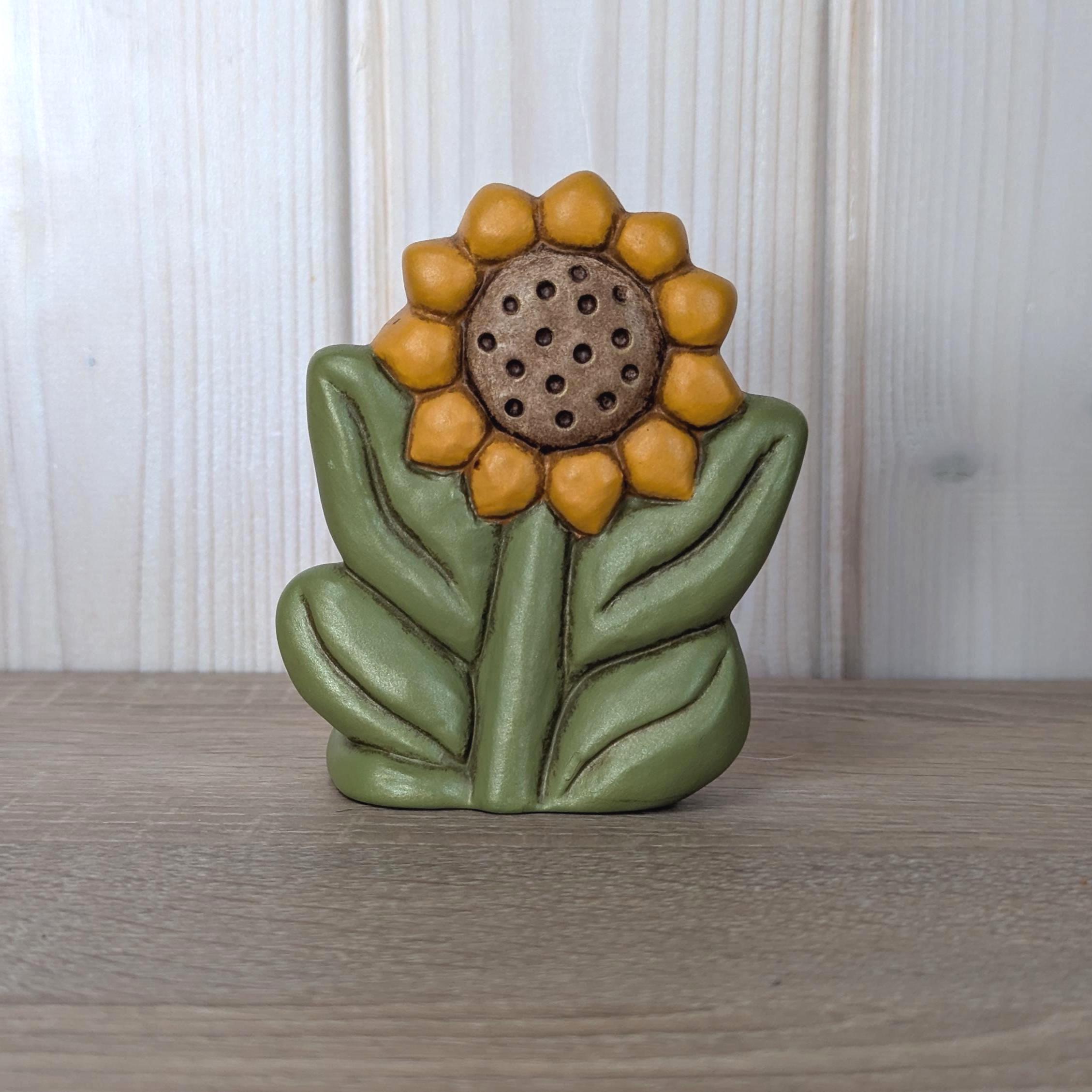 Thun Sunflower Figurine Vintage Italian Mid Century Ceramic