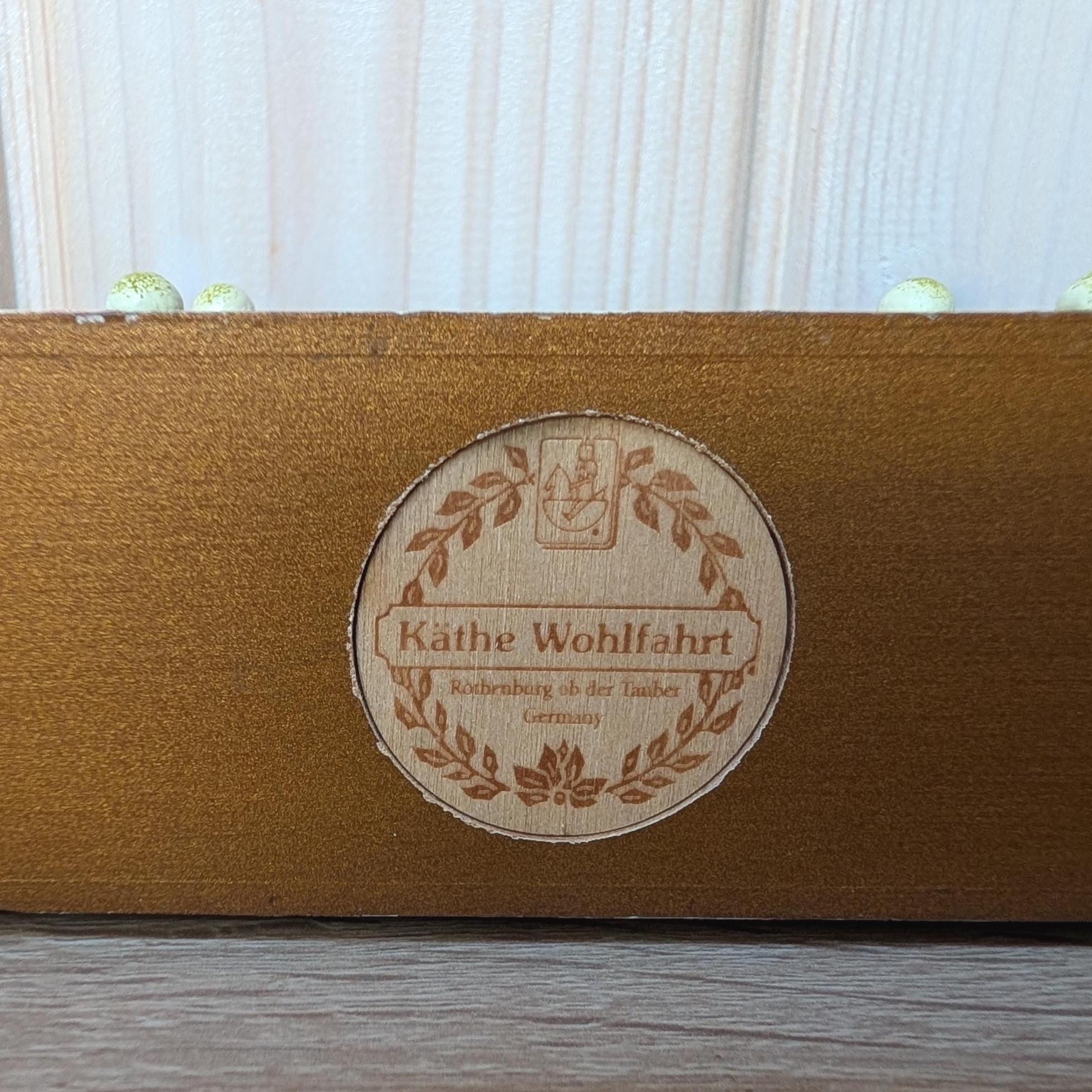 Käthe Wohlfahrt Hand Painted Wooden Napkin Holder, German Christmas Poinsettia Decor