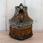 Bay Keramik Viking 79-17 Vase West Germany, Mid Century Fat Lava Pottery, Sculptural Handle Ceramic Vase