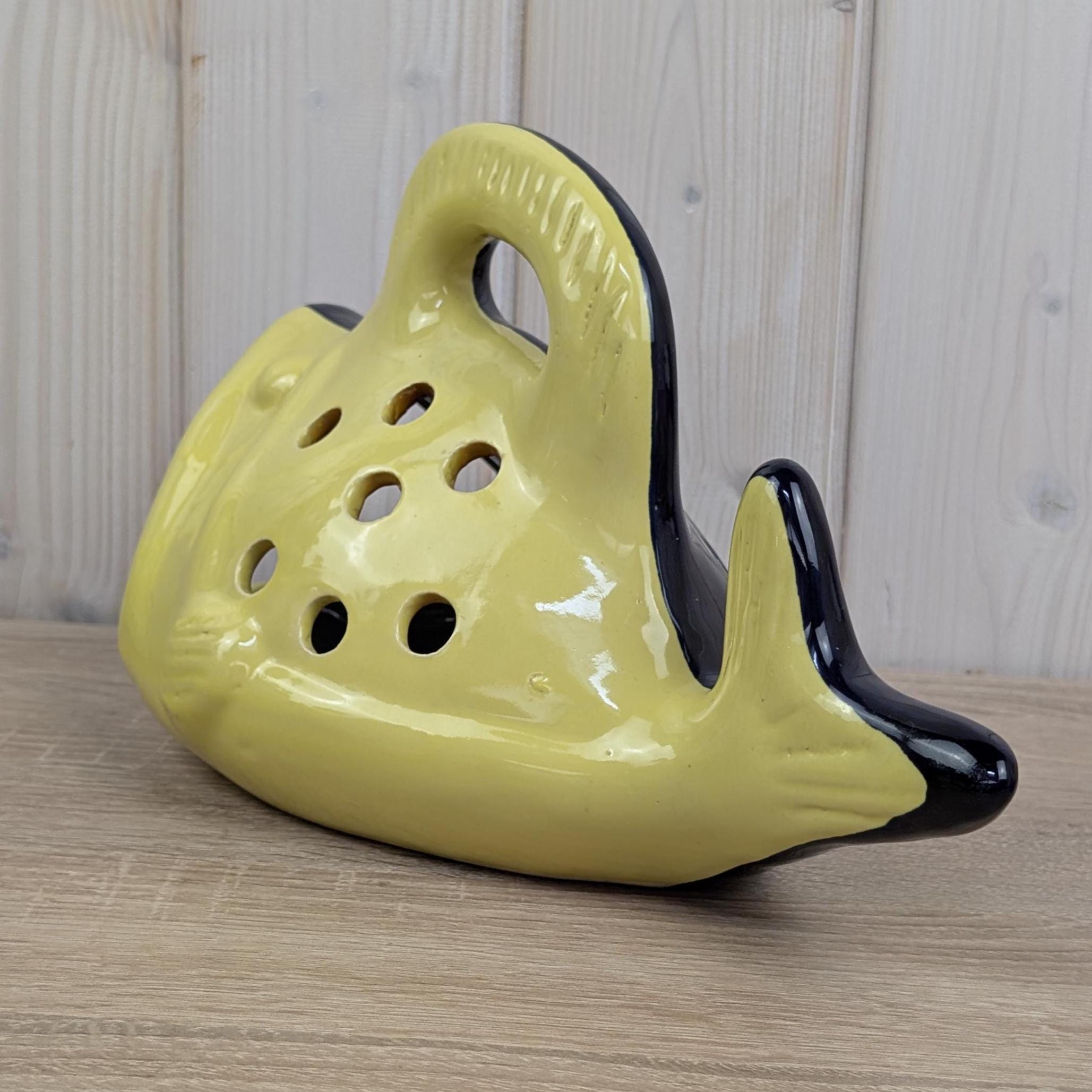Rare Ceramic Fish Roaster, Novelty Fish Baker, Southern European Pottery, Mid Century Kitchen Decor, 1960s 1970s