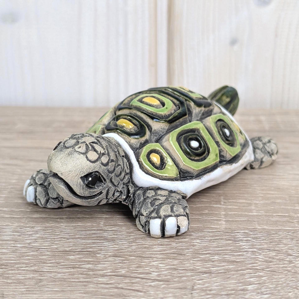 Artesania Rinconada Turtle Figurines, Ceramic Uruguay Set, Hand Painted, Vintage 1970s