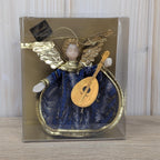 Vintage Koestel Angel Collection, Germany, Christmas Figurines, Brocade, Mid Century