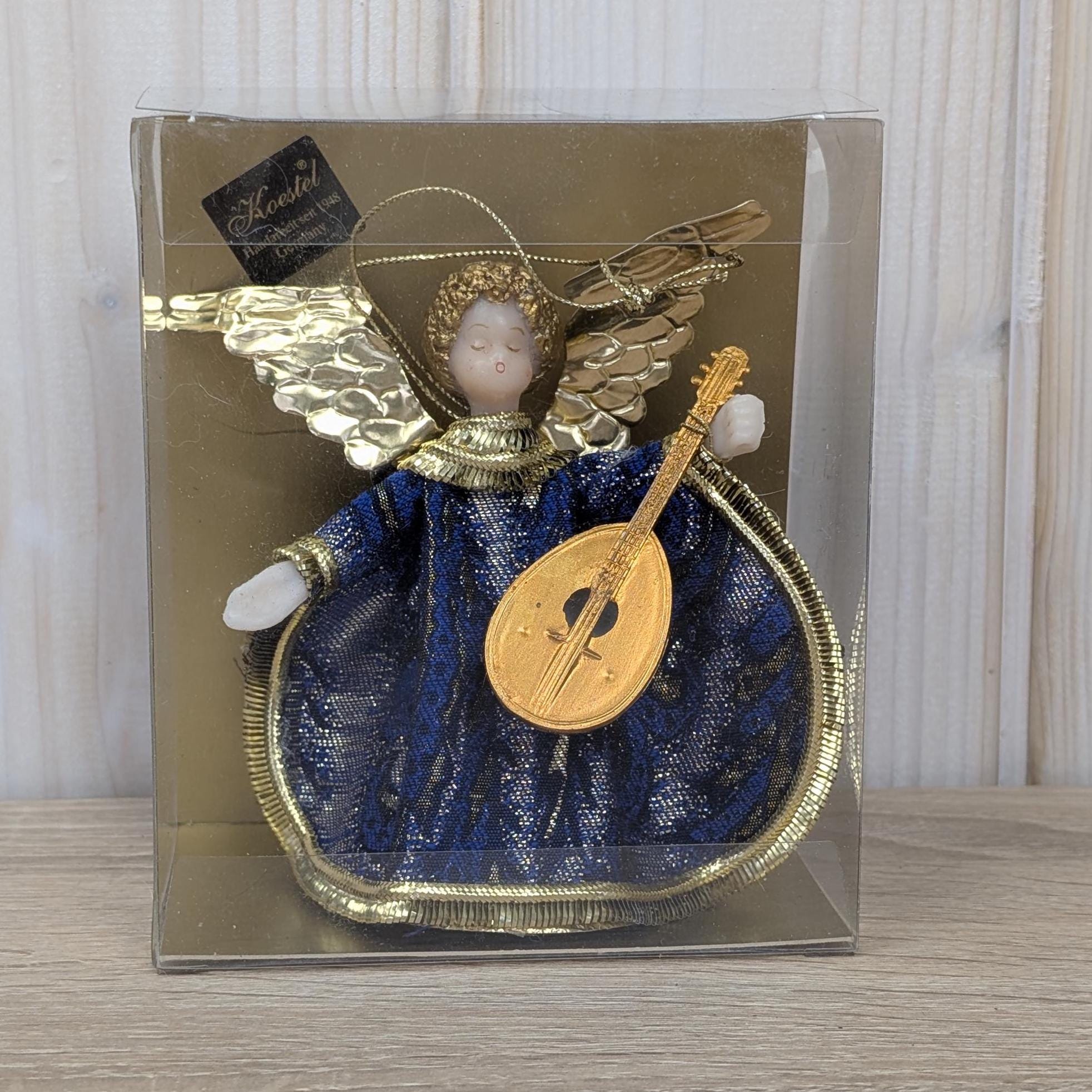 Vintage Koestel Angel Collection, Germany, Christmas Figurines, Brocade, Mid Century