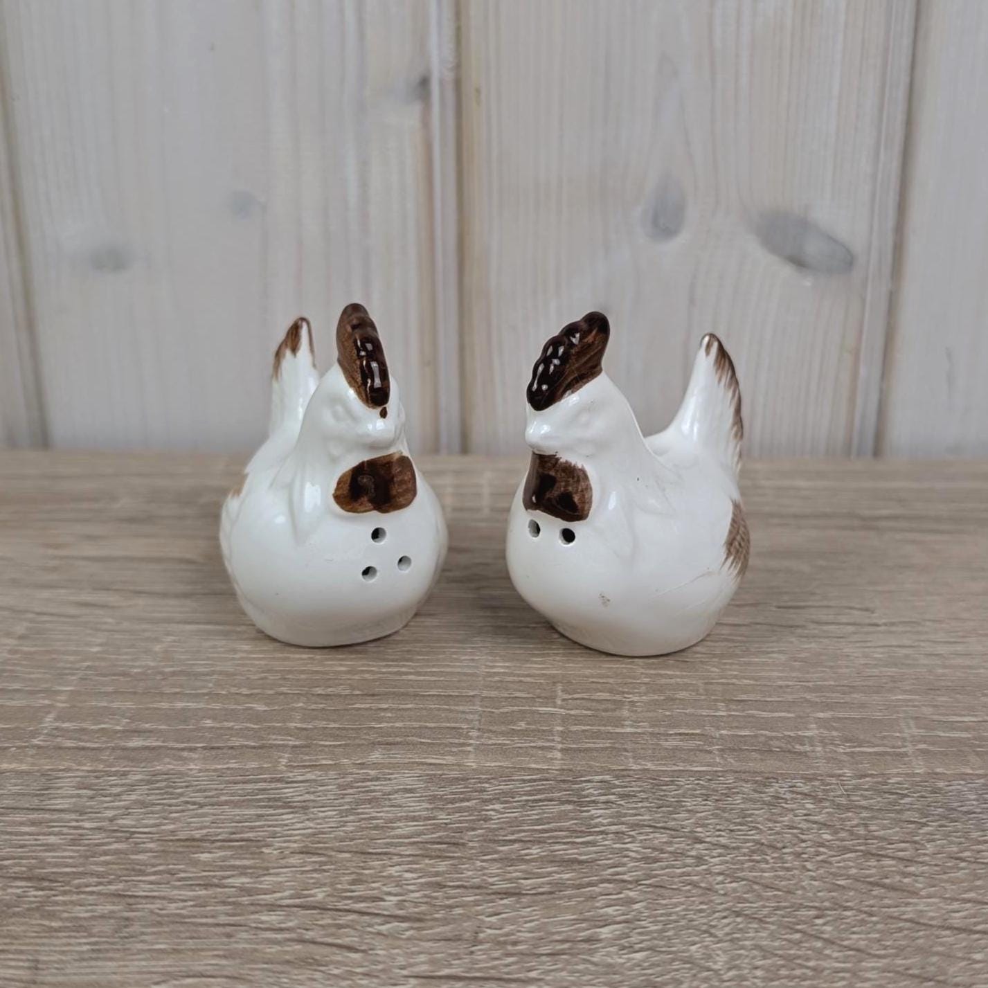 Hen Nest Egg Plate with Chicken Salt Pepper Set, Vintage Farmhouse Easter Decor