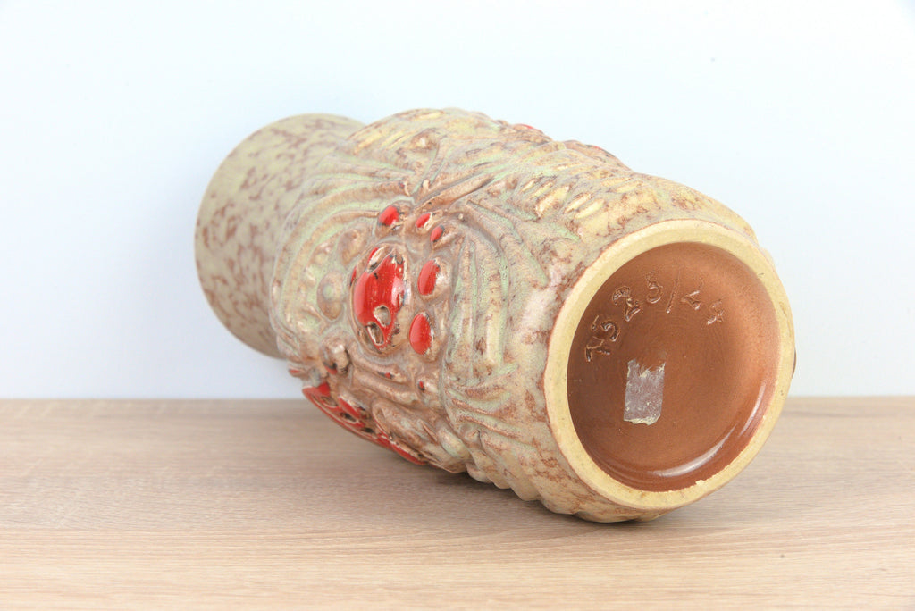 West Germany Übelacker Ü-Keramik Vase - 1325/24 - - Fat Lava - Mid Century 1960