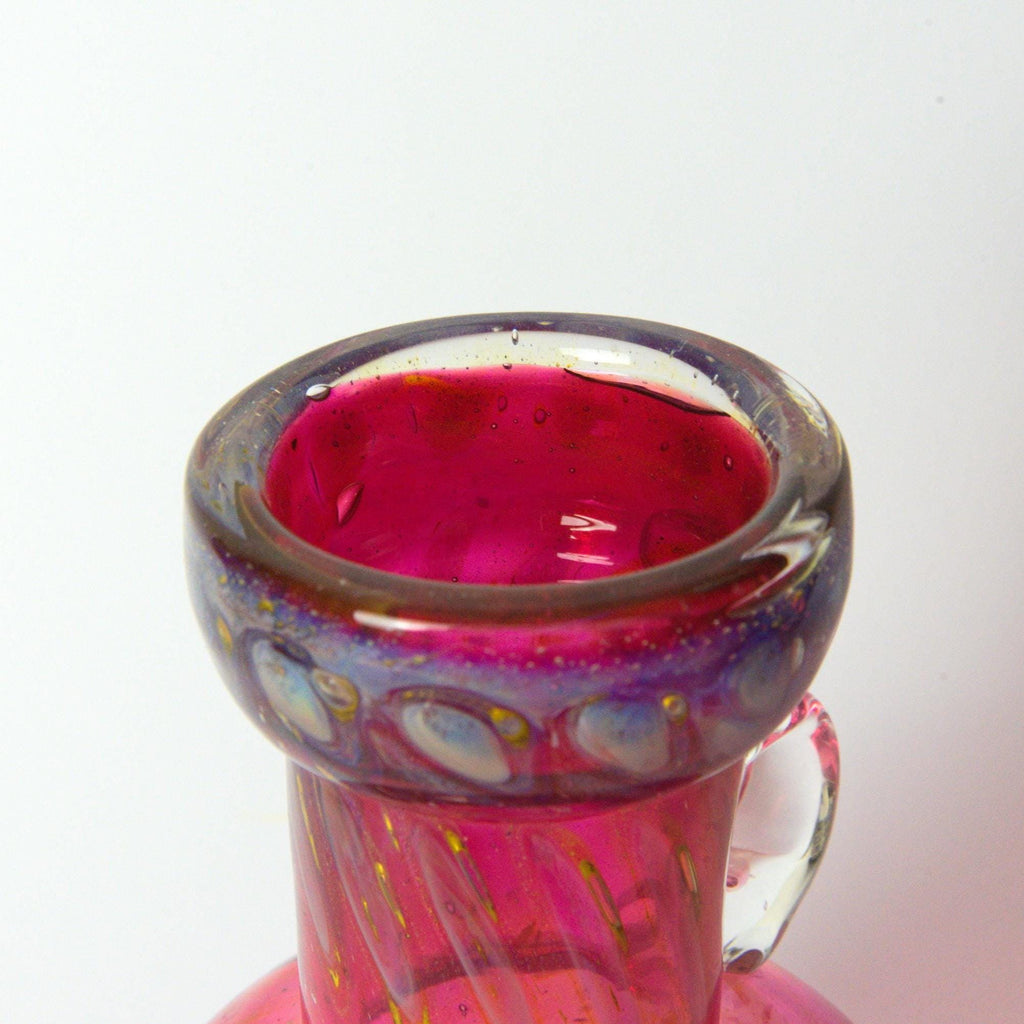 Pfauenauge highlight, Erich Eisch art glass vase, Germany, 1970s vintage