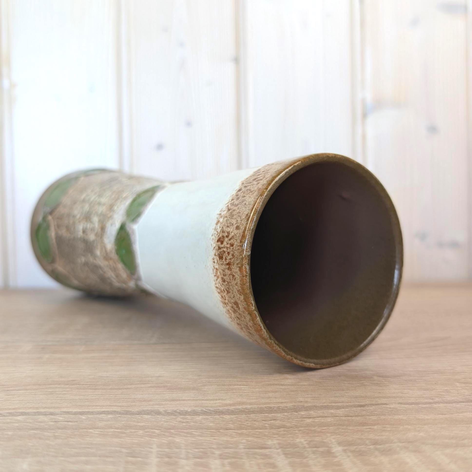 Strehla DDR Vase Green Lava Glaze Fat Lava, 1960s, Choose Your Variant