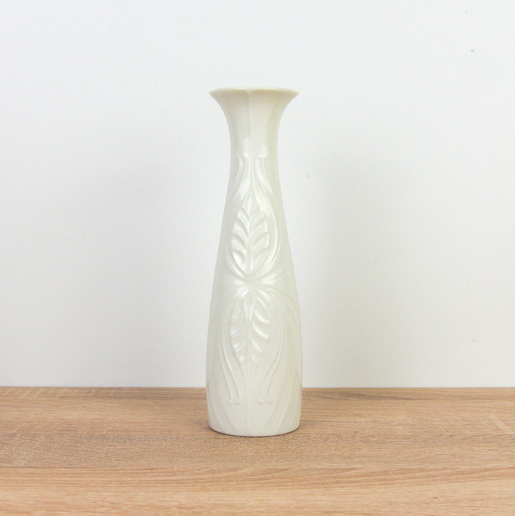 KPM - White Bisquit Vase -  Bavaria