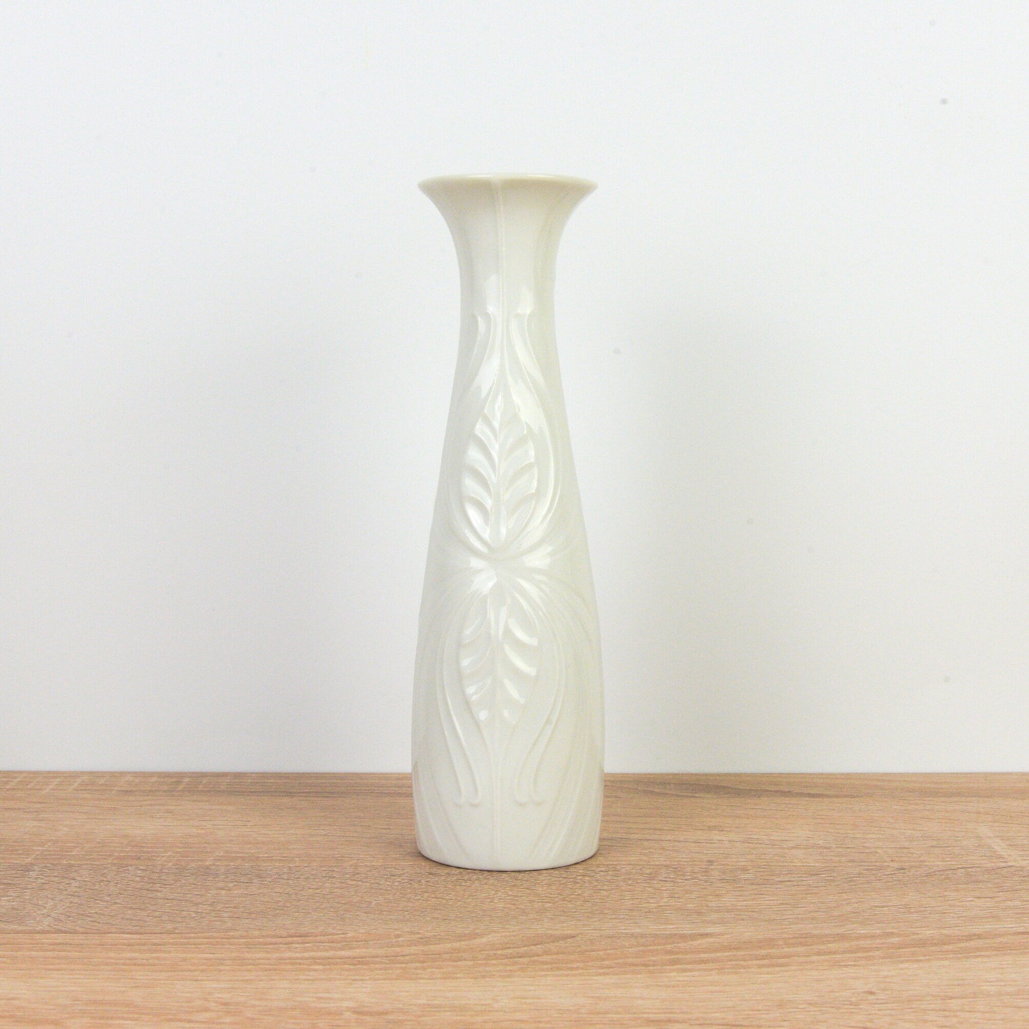 KPM - White Bisquit Vase -  Bavaria