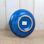 Bitossi Ikano Blue Chamberstick Candle Holder, Aldo Londi, Made in Italy, 1960s