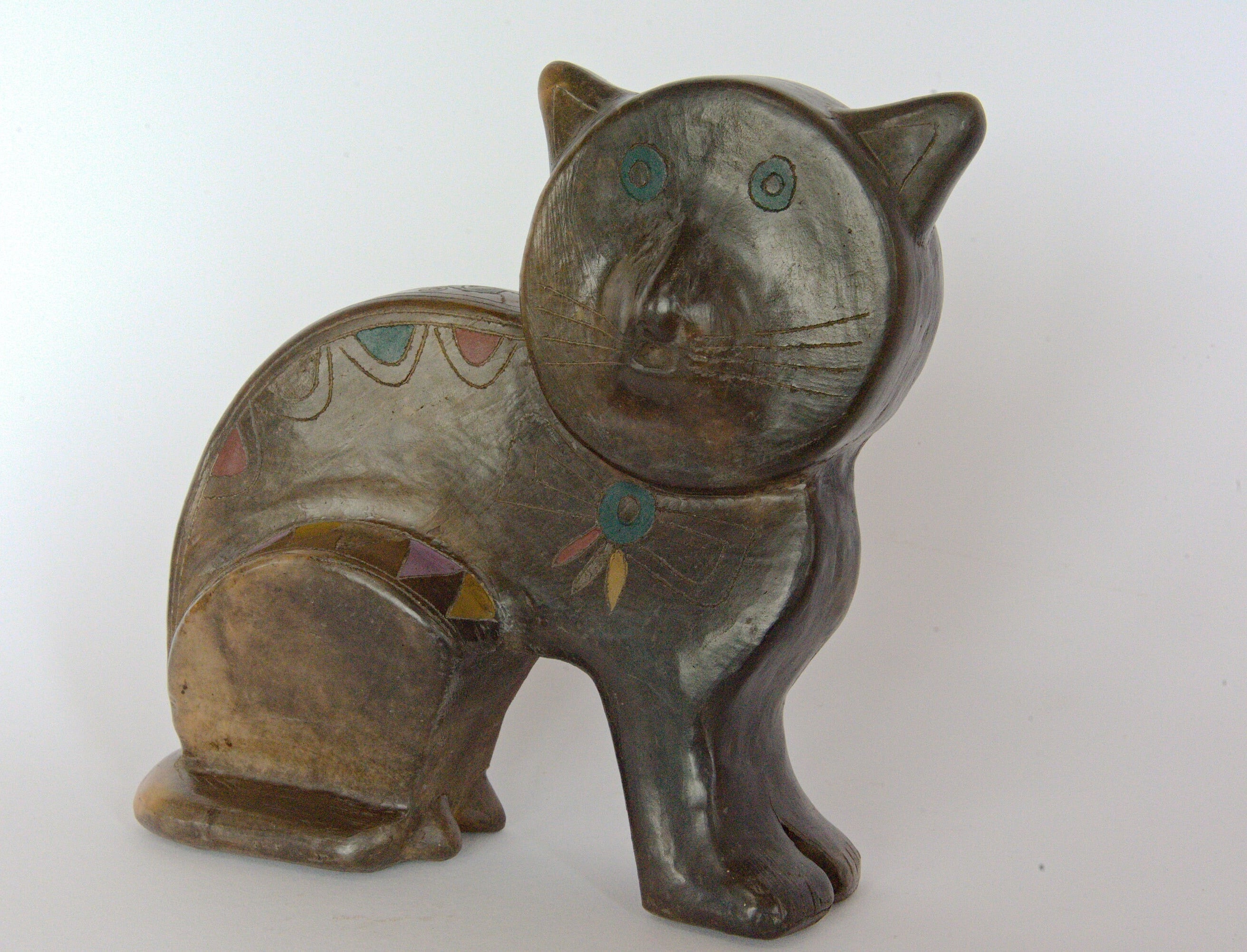 Barro Negro Ceramic Cat- Mexico - Vintage