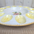 Hand Painted Italian Egg Plate, Ceramic Serving Dish Italy, Mid Century Tableware, Vintage 1960s