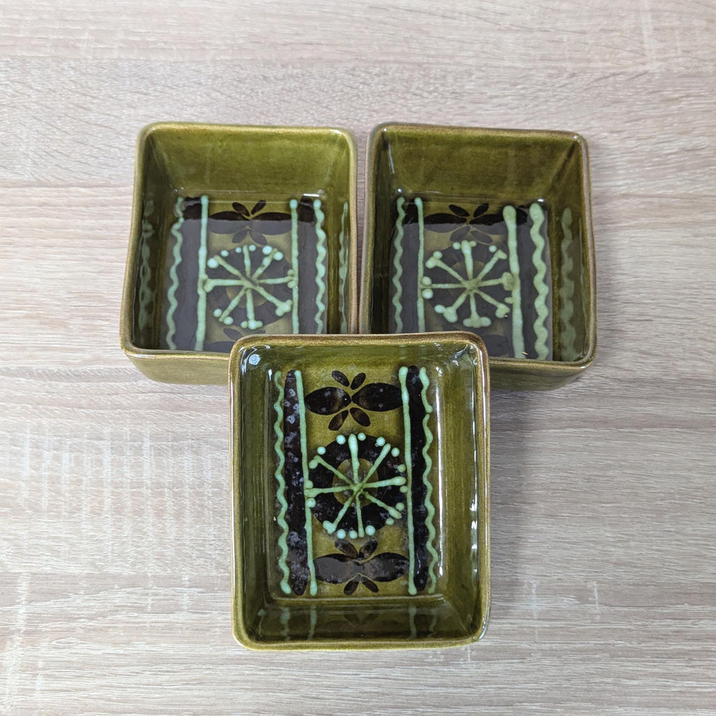 Schädler Ceramic Snack Bowls Set, Mid Century German Pottery