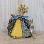 Vintage Koestel Angel Collection, Germany, Christmas Figurines, Brocade, Mid Century