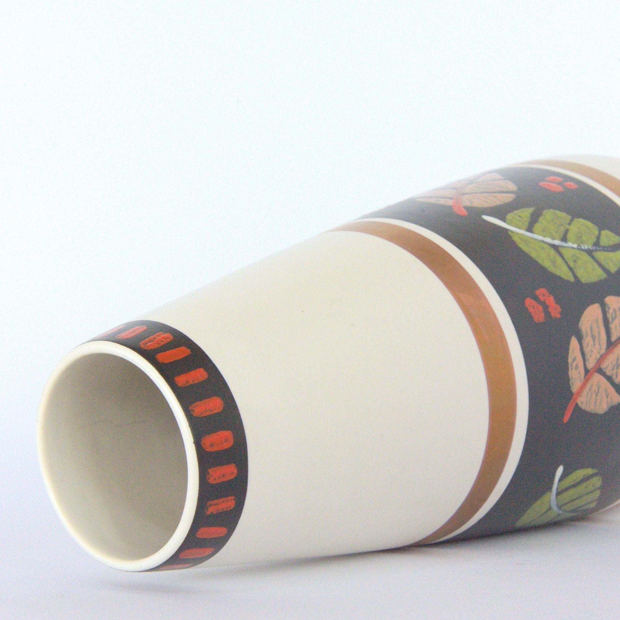 1960s Dumler & Breiden Floral Design Vase 135-30 Vintage West Germany