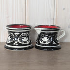 Mon Amour, Ceramic Cream Sugar Set, Schramberg Germany, Vintage 1950s