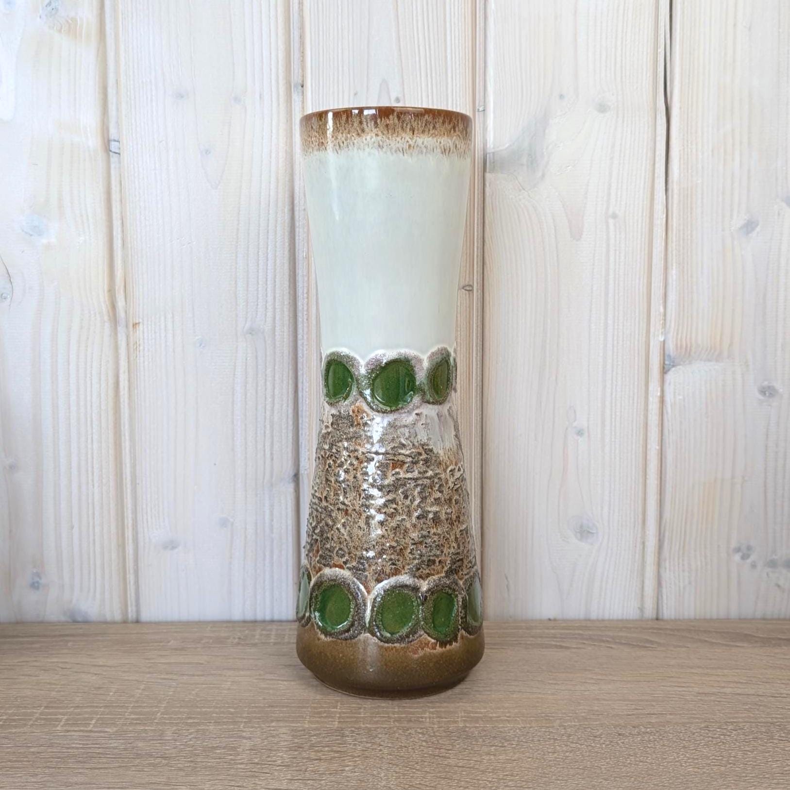 Strehla DDR Vase Green Lava Glaze Fat Lava, 1960s, Choose Your Variant