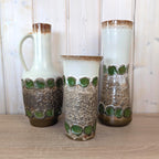 Strehla DDR Vase Green Lava Glaze Fat Lava, 1960s, Choose Your Variant