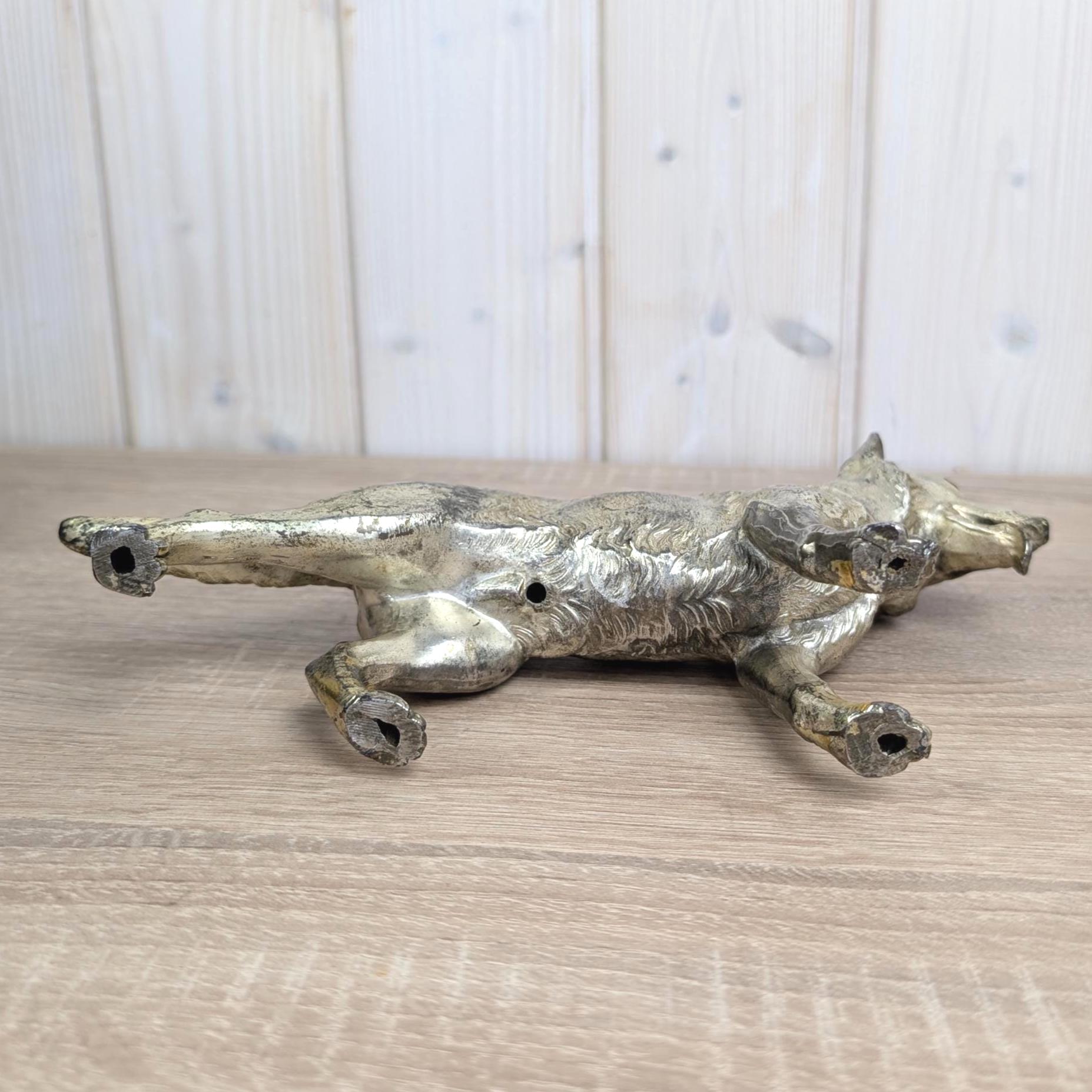 Vintage Brass German Shepherd Figurine, Solid Brass Dog Sculpture, Hand Cast, 1970s