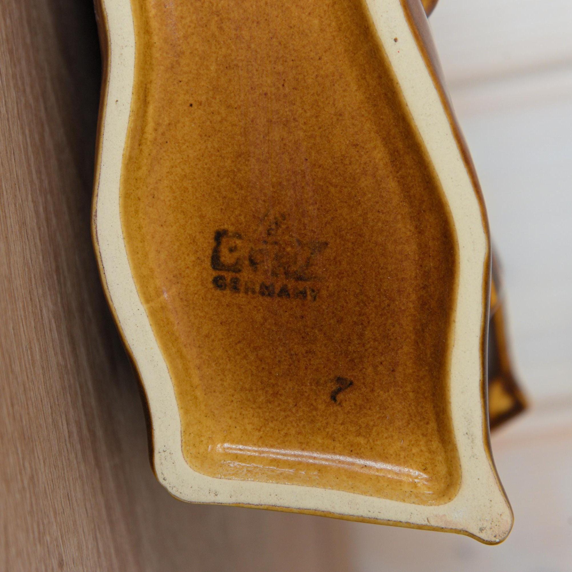 Vintage Gerz Ceramic Beer Jug, Bag Shape, West Germany Barware