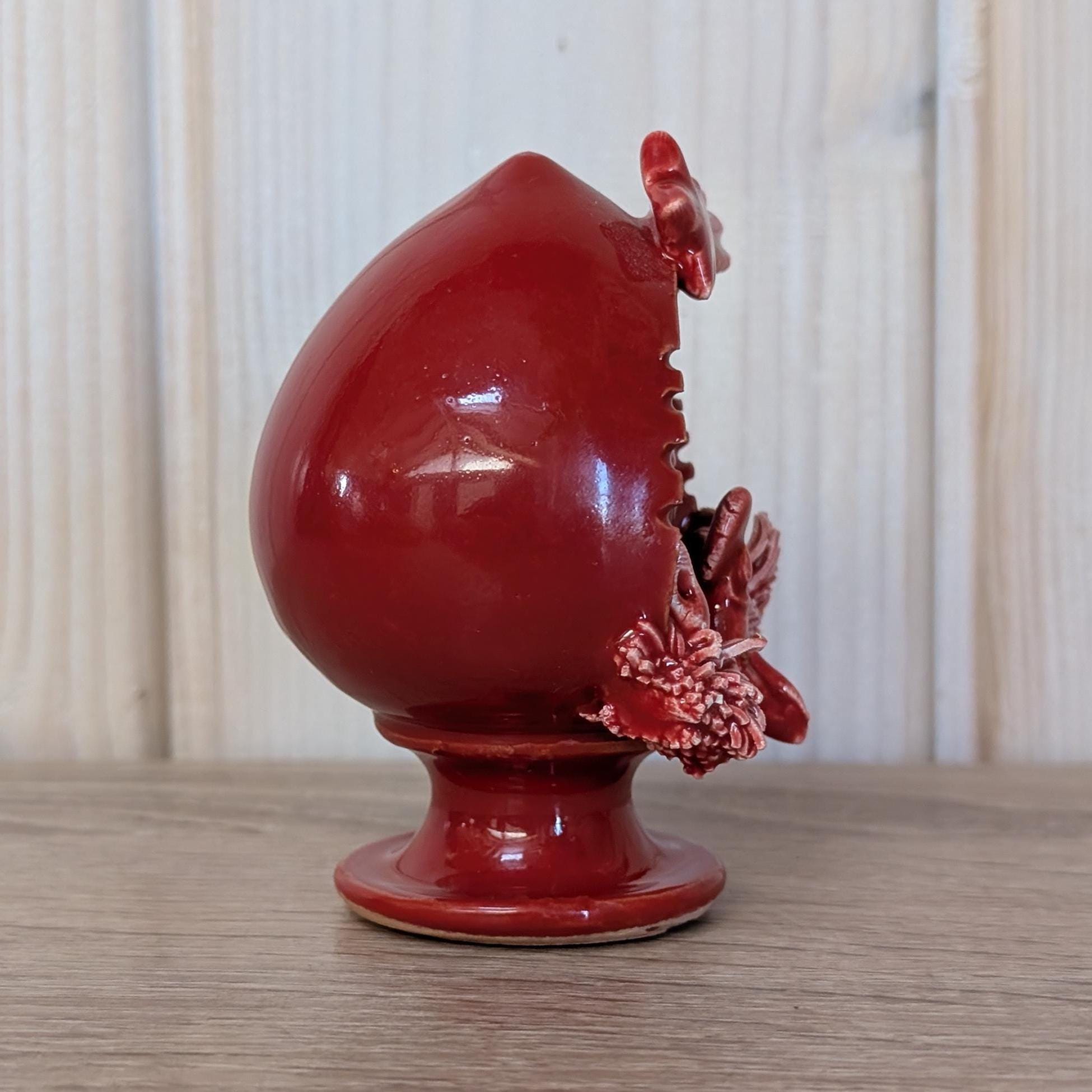 Vintage C. Fasano Nativity Scene: Handmade Red Glazed Ceramic Crèche