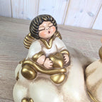 Vintage Thun Carillon Angeli, Angel Music Box, Italian Ceramic, Singing Angels on Cloud, 1980's