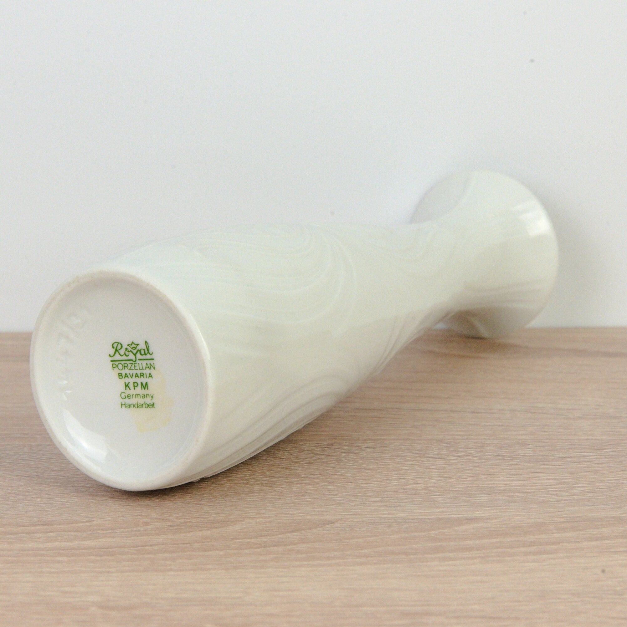 KPM - White Bisquit Vase -  Bavaria