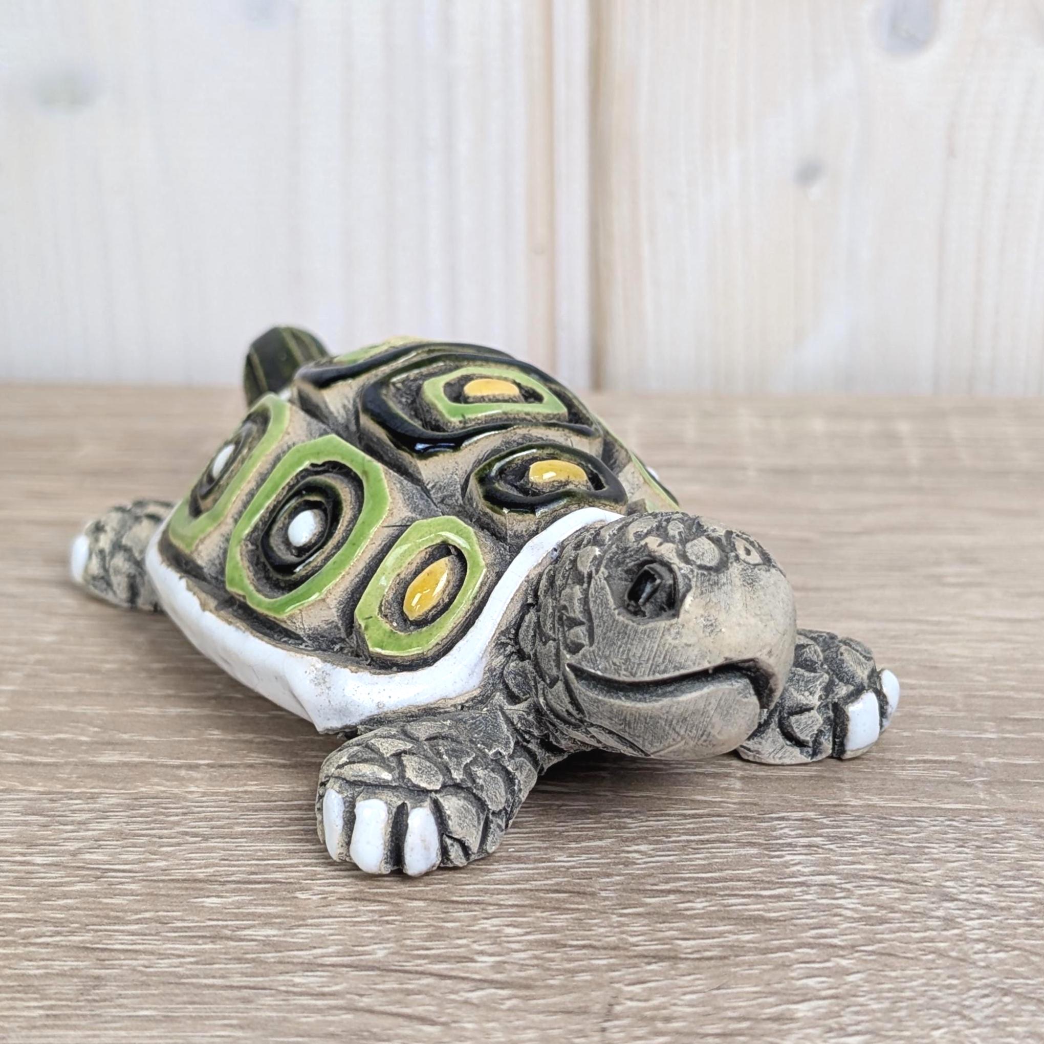 Artesania Rinconada Turtle Figurines, Ceramic Uruguay Set, Hand Painted, Vintage 1970s