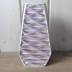 Rare Purple Relief Vase, Porcelain Plankenhammer Flos Bavaria, Mid Century