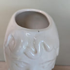 White Woman Bust Vase Planter Italian 1970s