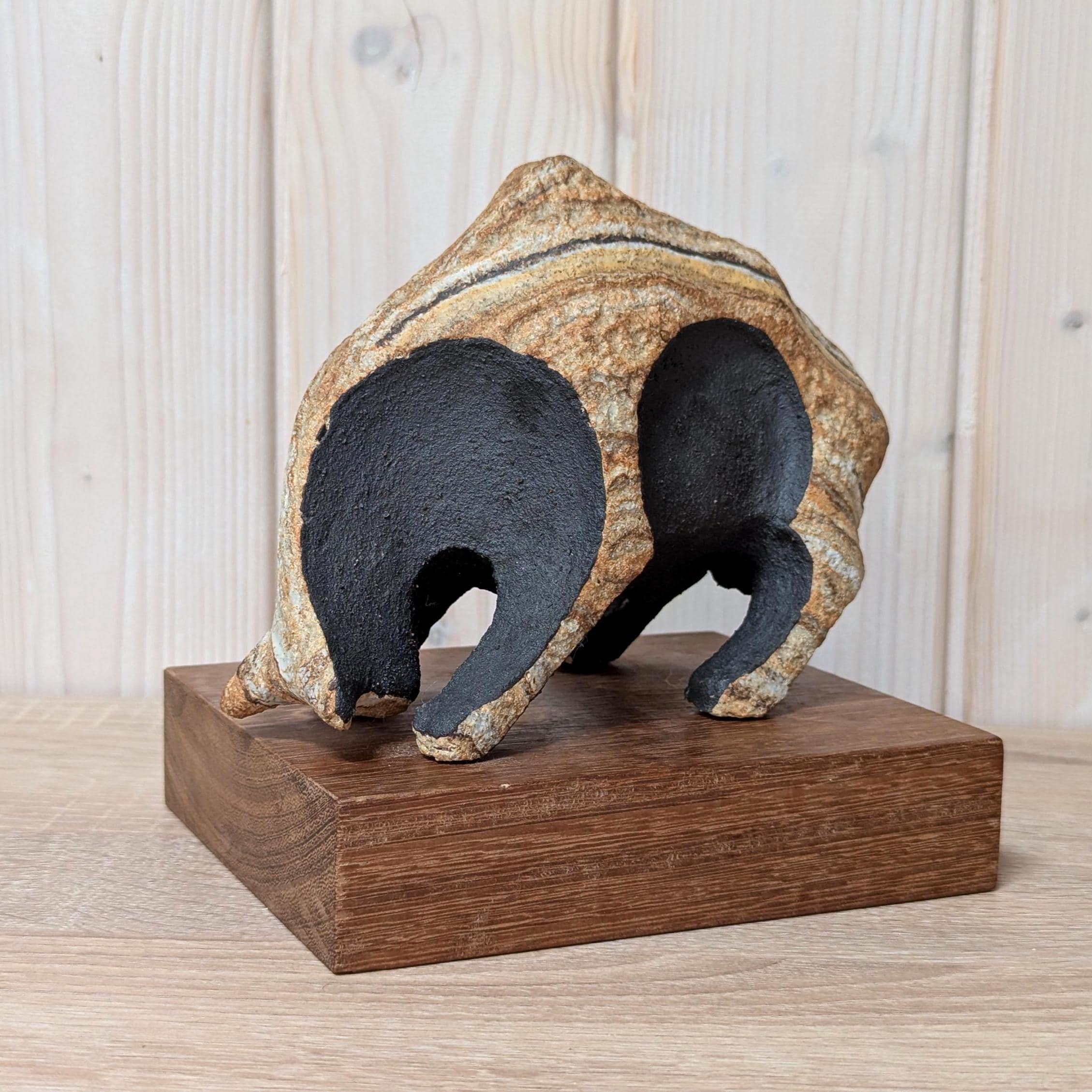 Handmade Ceramic Bull  Sculpture, Juan Ramon Gimeno, Spanish Studio Art, Vintage