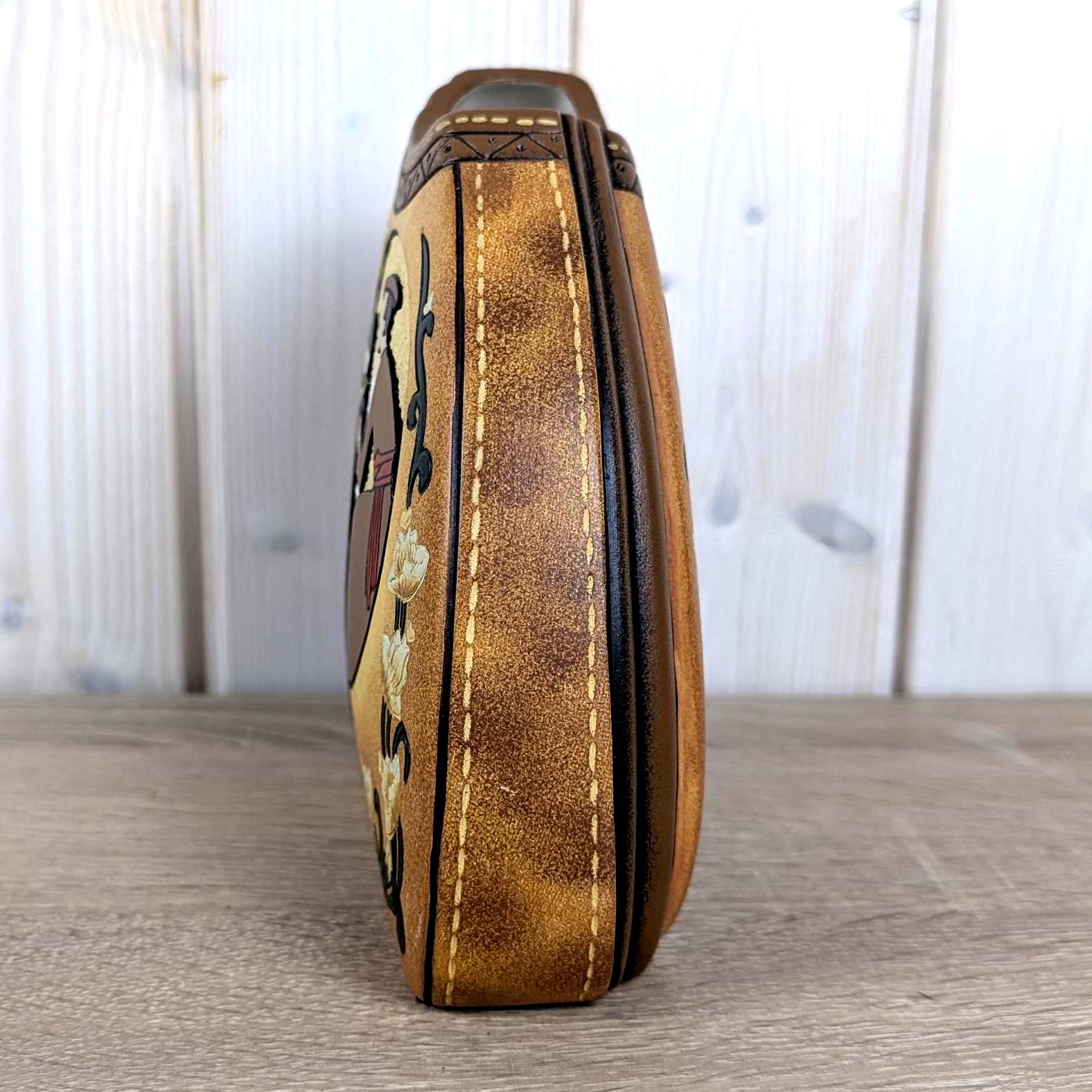 Romantic Chinese Couple Vase, Da Jing Pottery, Vintage Ceramic Decor, '80s