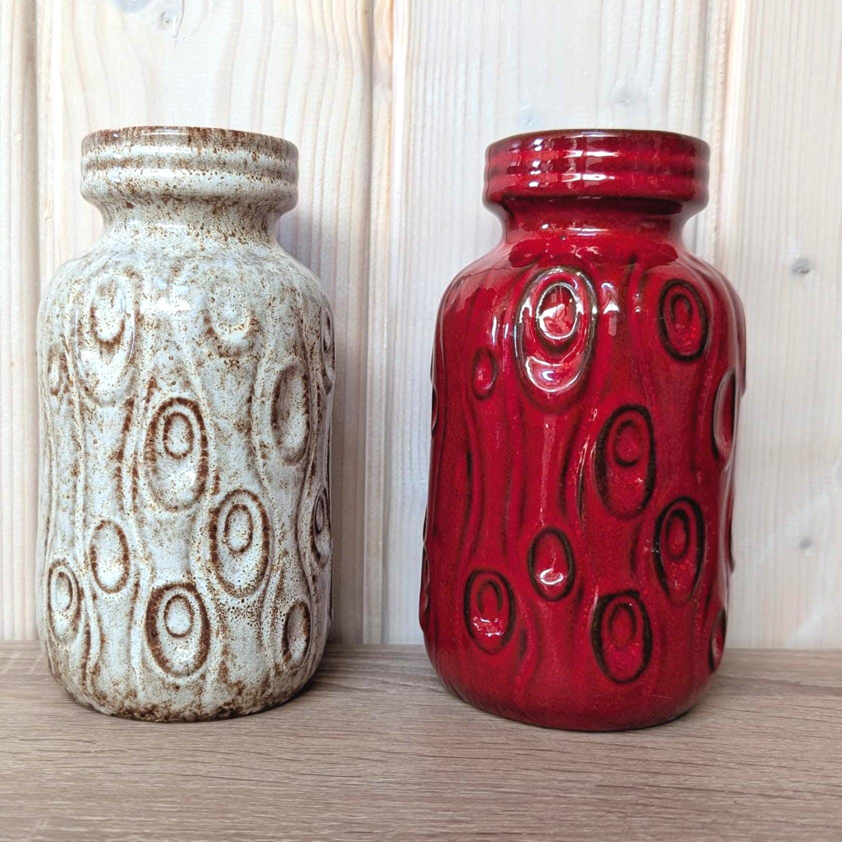 Vintage Scheurich 288-15 Vase, West Germany, Koralle Decor, Fat Lava Era WGP Pottery, 1970s, Choose Your Colour