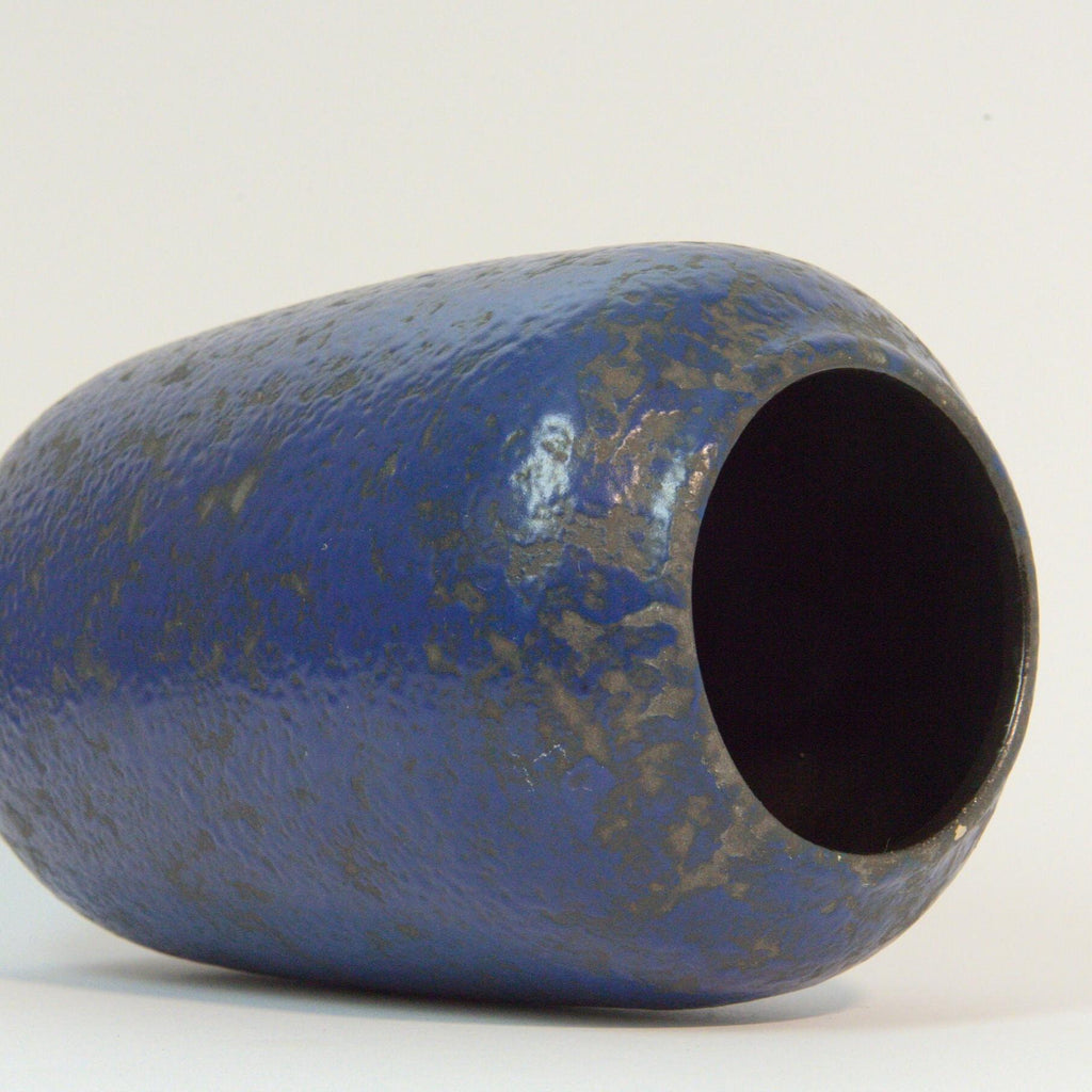 1960s Scheurich 238-18 Blue Vase West Germany Vintage Ceramic