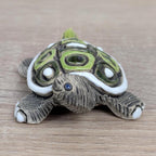 Artesania Rinconada Turtle Figurines, Ceramic Uruguay Set, Hand Painted, Vintage 1970s