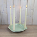 Jasba Germany Advent Candle Holder, Celadon Mint Green Ceramic, Model 1924/25, Pre-1949, Rare Early Version, Advent Wreath Bowl