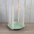 Jasba Germany Advent Candle Holder, Celadon Mint Green Ceramic, Model 1924/25, Pre-1949, Rare Early Version, Advent Wreath Bowl
