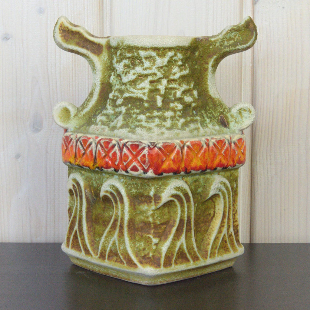 1960s Bay Fat Lava Vase Viking 79 17 West Germany Vintage Ceramic