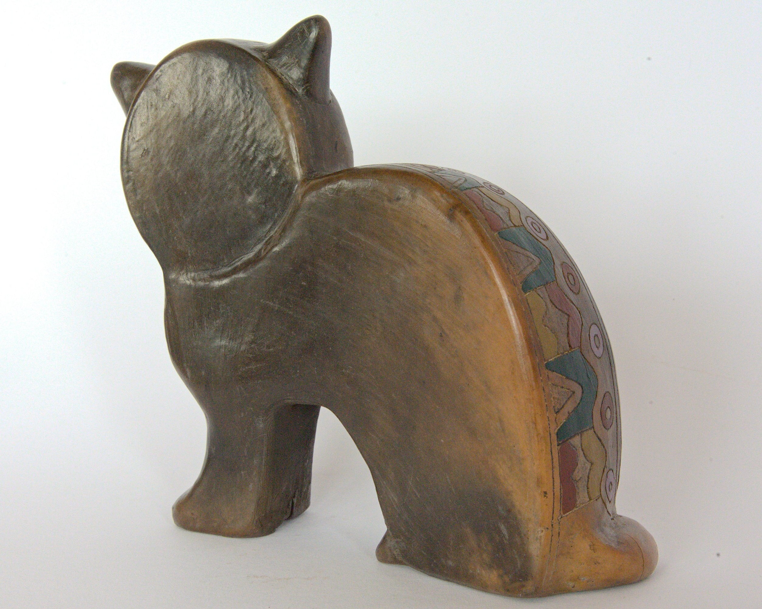 Barro Negro Ceramic Cat- Mexico - Vintage