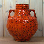 Fohr Fat Lava Vase, Model 388-25, West German Pottery, Volcanic Glaze, Vintage 1970s