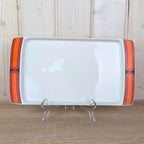 Arzberg Sizilia 3000 Serving Platter Set, Hans Theo Baumann, Orange Red, 1970s German Porcelain, Free Small Dish