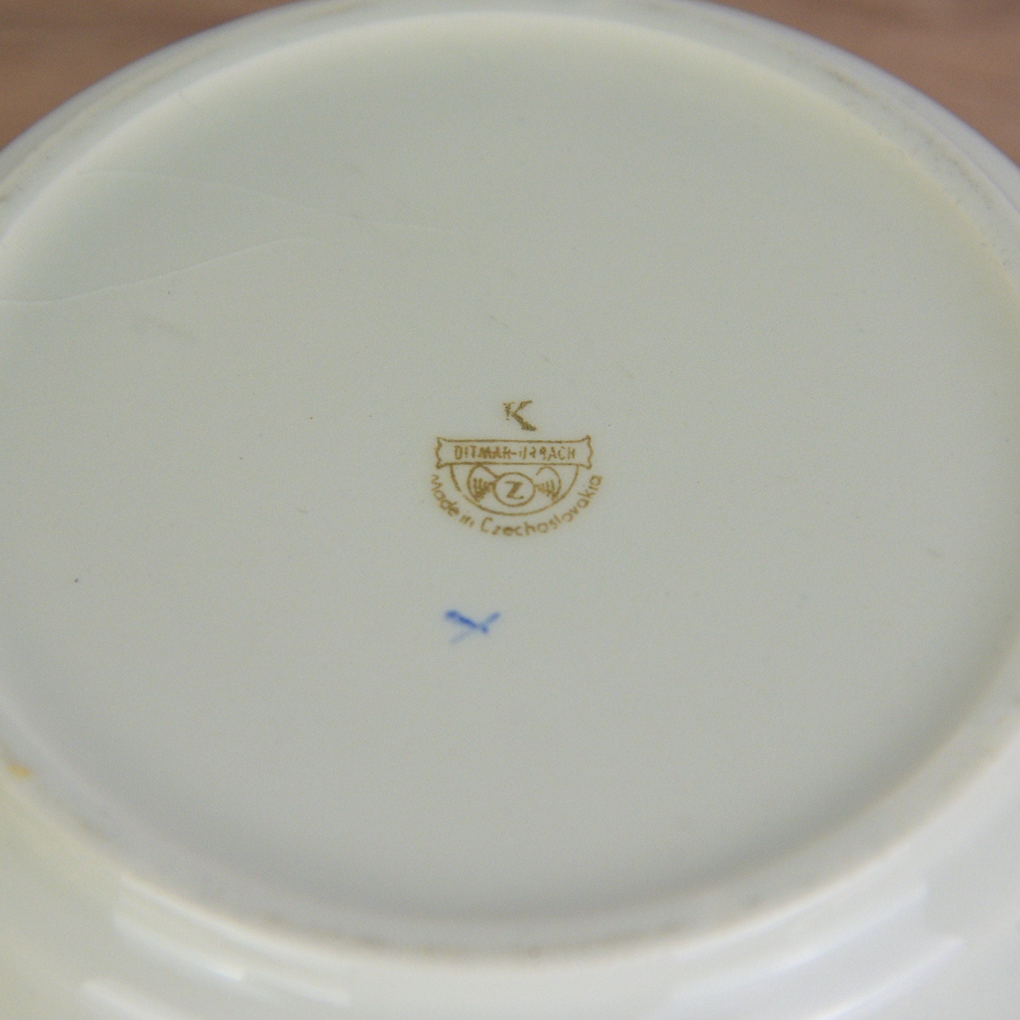 Ditmar Urbach Blue Onion Nesting Bowls Set of 4 Czechoslovakia Mid Century Ceramic