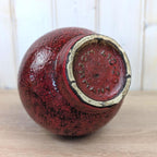 Scheurich 418-20 vase, vintage red fat lava pitcher, West German pottery, 1960s